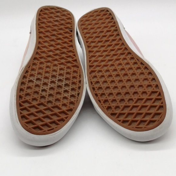 Vans Womens Sneaker Pink Faux Suede Lace Up Walking Shoe Round Toe Low Top 6 - Picture 4 of 10